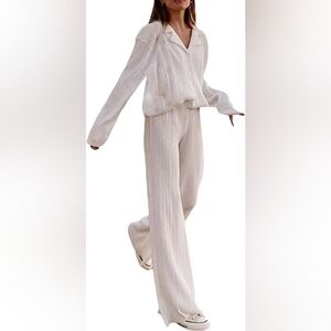 2 Piece Plisse Lounge Set